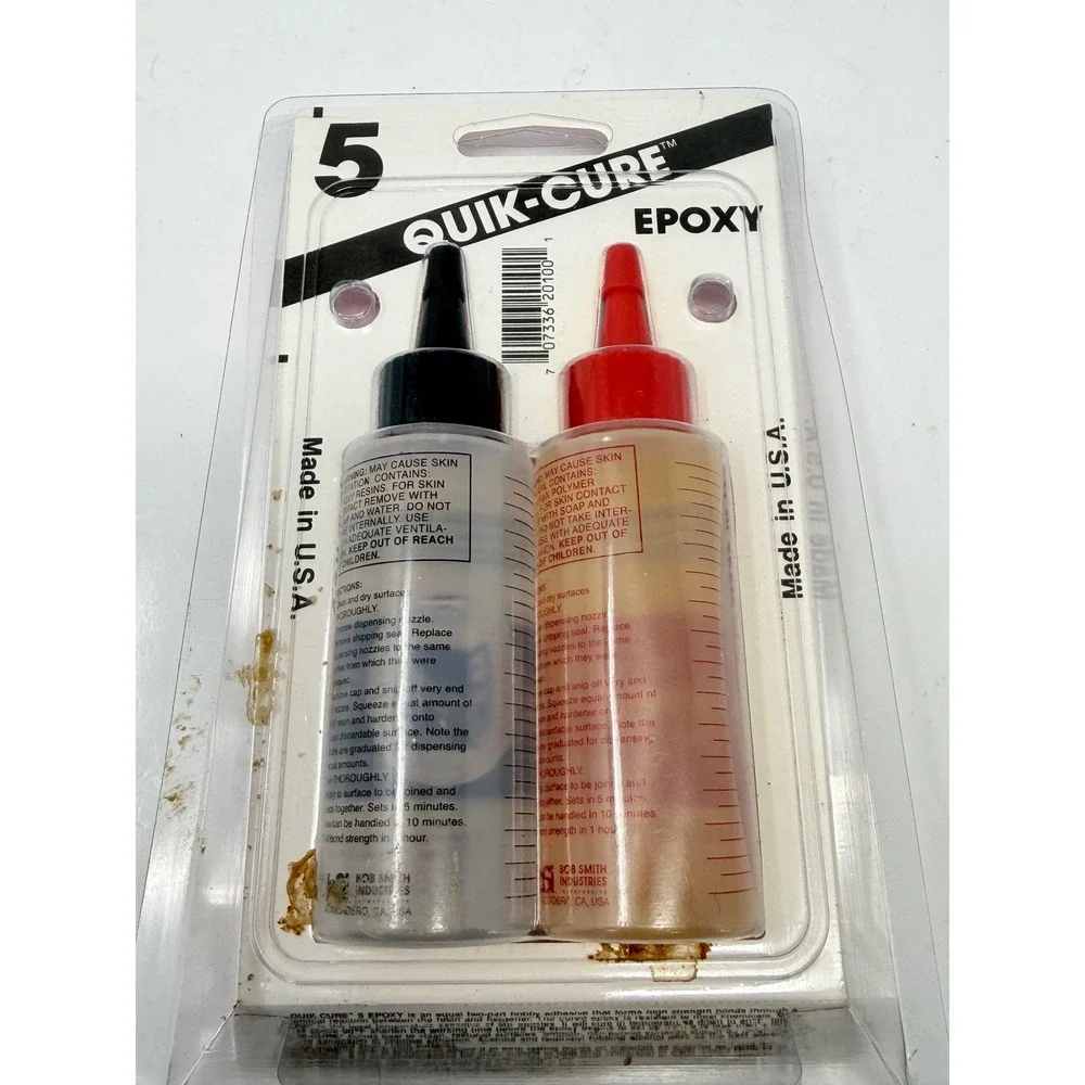 Bob Smith Industries Quik-Cure 5 Min Epoxy Unisex 4.5oz Red Black White BSI-201